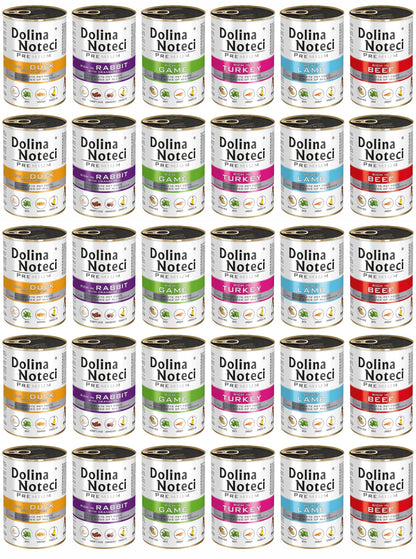 Dolina Noteci mokra karma dla psa bezzbożowa 30 x 400 g – mix 6 smaków