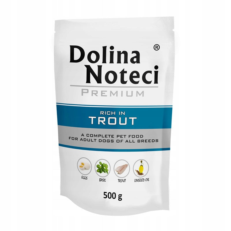 Dolina Noteci Mokra karma dla psa bezzbożowa 10 x 500 g w saszetkach – mix smaków