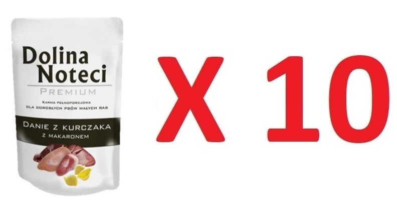 Dolina Noteci Premium mokra karma dla psa z kurczakiem i makaronem 10 x 100 g – małe rasy
