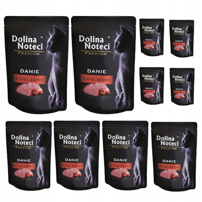Dolina Noteci Premium mokra karma dla kota z cielęciną 10x85 g – bezzbożowa, saszetki