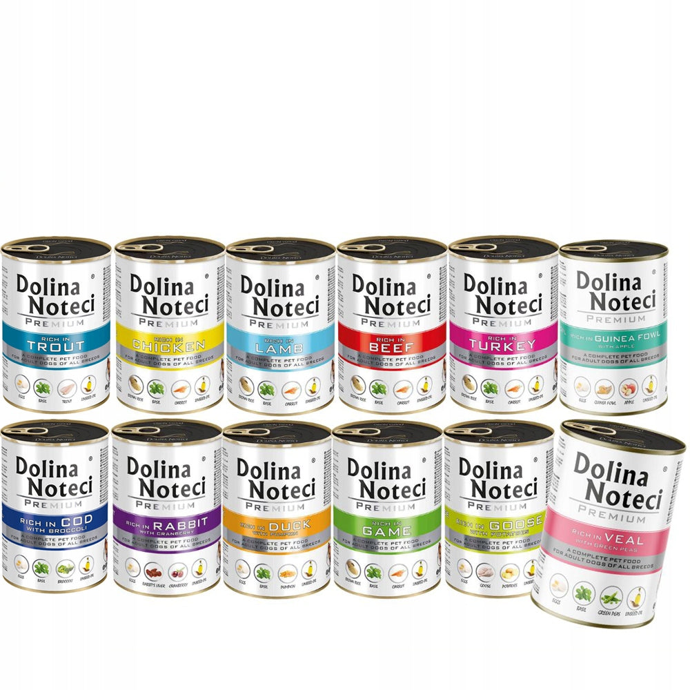 Dolina Noteci Premium mokra karma dla psa 48 x 400 g, dla dorosłych psów – mix smaków
