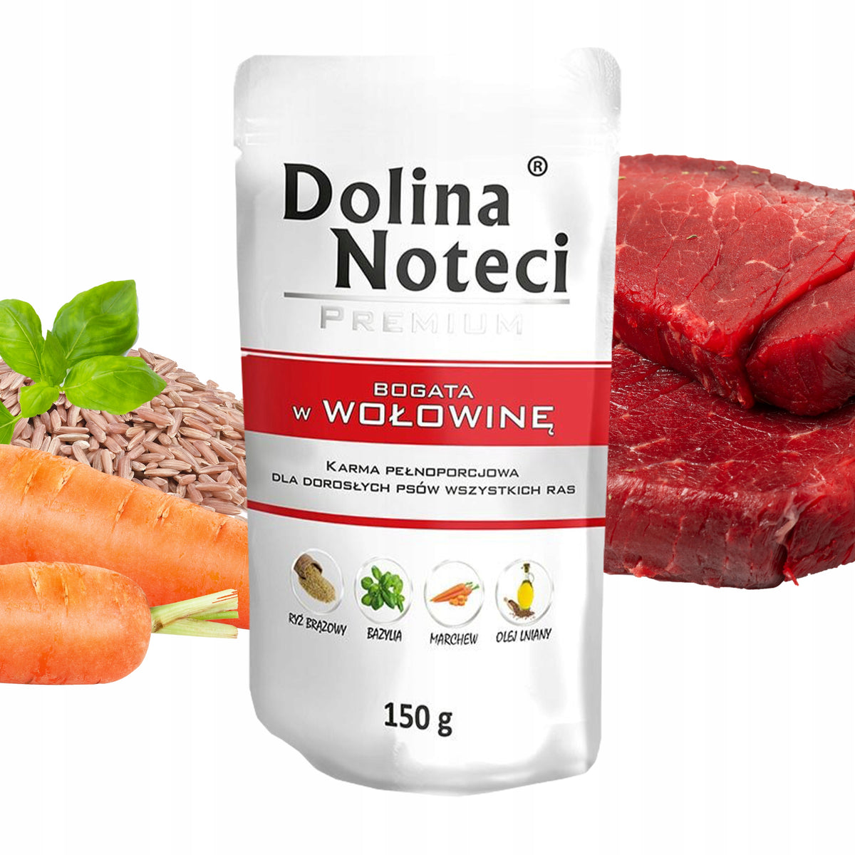 Dolina Noteci Premium mokra karma dla psa 30 x 150 g – saszetki, mix smaków