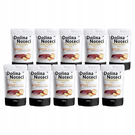 Dolina Noteci Premium Pure mokra karma dla psa alergika z gęsią 10 x 150 g – saszetki