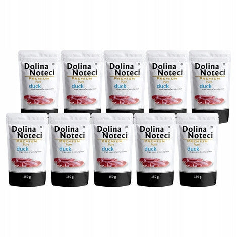 Dolina Noteci Premium Pure mokra karma dla psa alergika z kaczką 10 x 150 g – saszetki