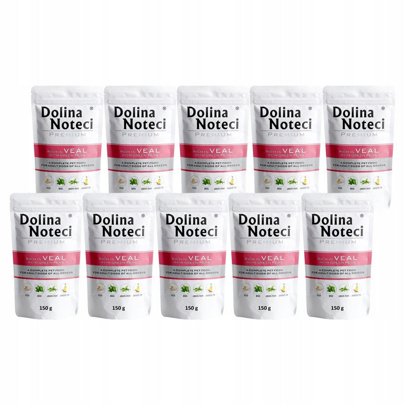 Dolina Noteci Premium mokra karma dla psa z cielęciną i groszkiem – saszetki 10 x 150 g