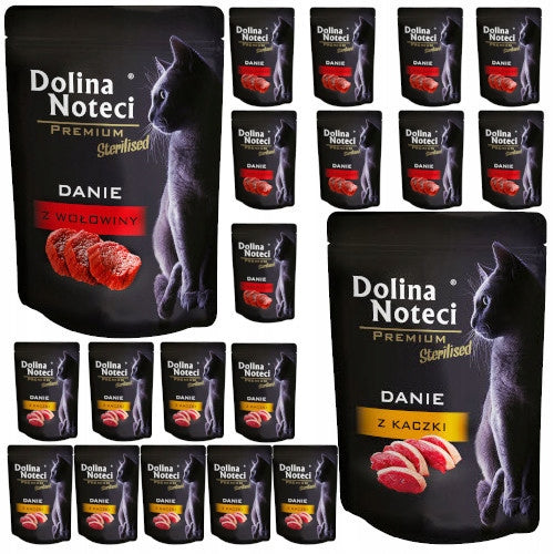 Dolina Noteci Premium mokra karma dla kota sterylizowanego 20 x 85 g – kaczka i wołowina