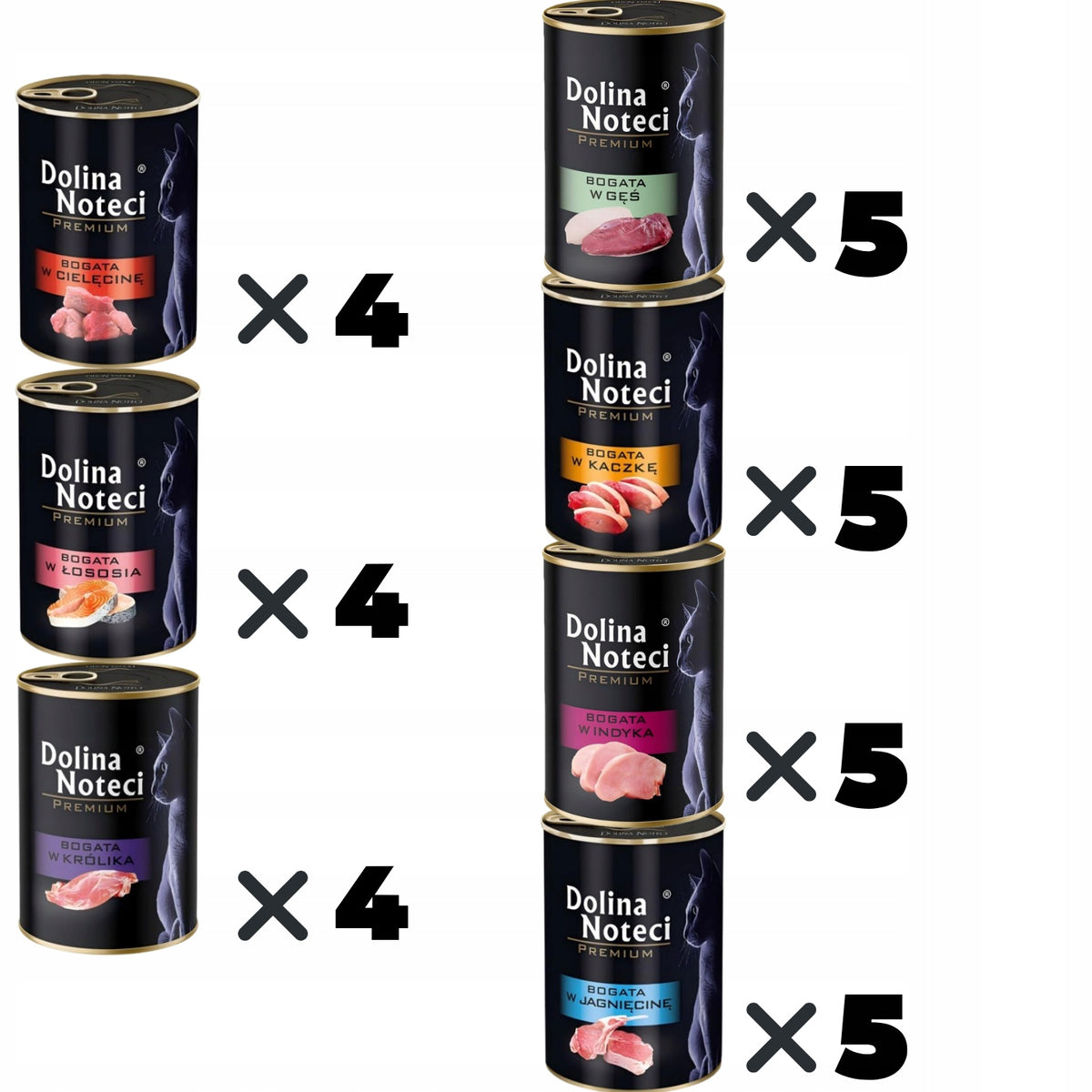 Dolina Noteci Premium mokra karma dla kota 32 x 400 g bezzbożowa – mix 7 smaków