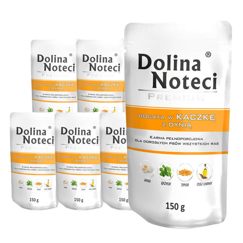 Dolina Noteci Premium mokra karma dla psa z kaczką 10 x 150 g – saszetki dla dorosłych psów