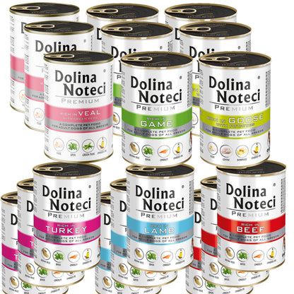Dolina Noteci Premium mokra karma dla psa 18 x 400 g bezzbożowa – mix 6 smaków bez kurczaka