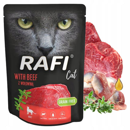 Rafi mokra karma dla kota bezzbożowa pasztet 10 x 300 g – dla kotów dorosłych, mix smaków