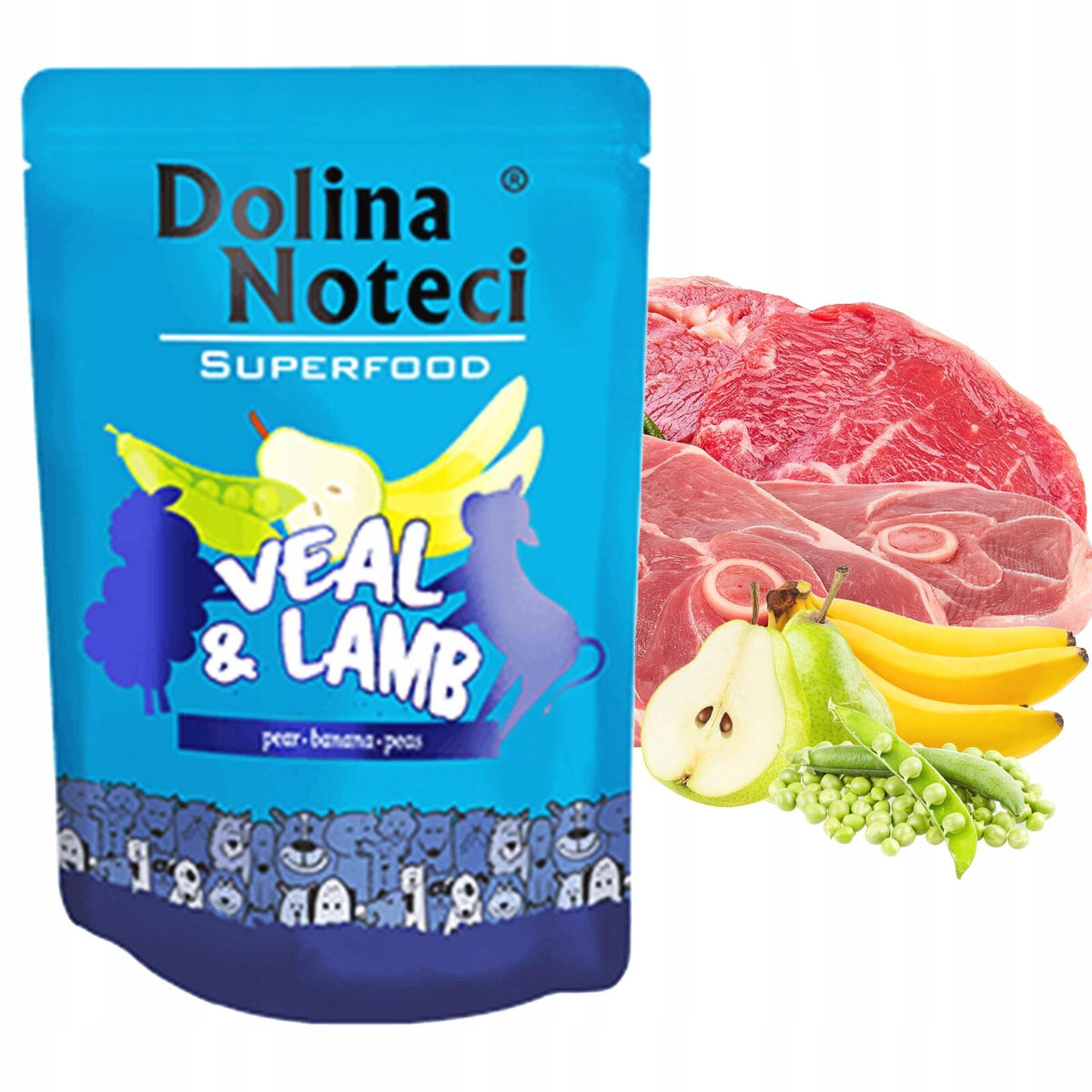 Dolina Noteci Superfood mokra karma dla psa bezzbożowa 12x300 g – mix 6 smaków