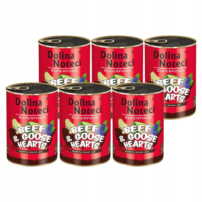 Dolina Noteci Superfood mokra karma dla psa 6 x 400 g bezzbożowa – wołowina z gęsią