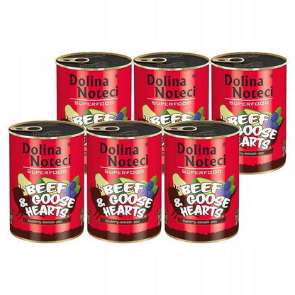 Dolina Noteci Superfood mokra karma dla psa 6 x 400 g bezzbożowa – wołowina z gęsią