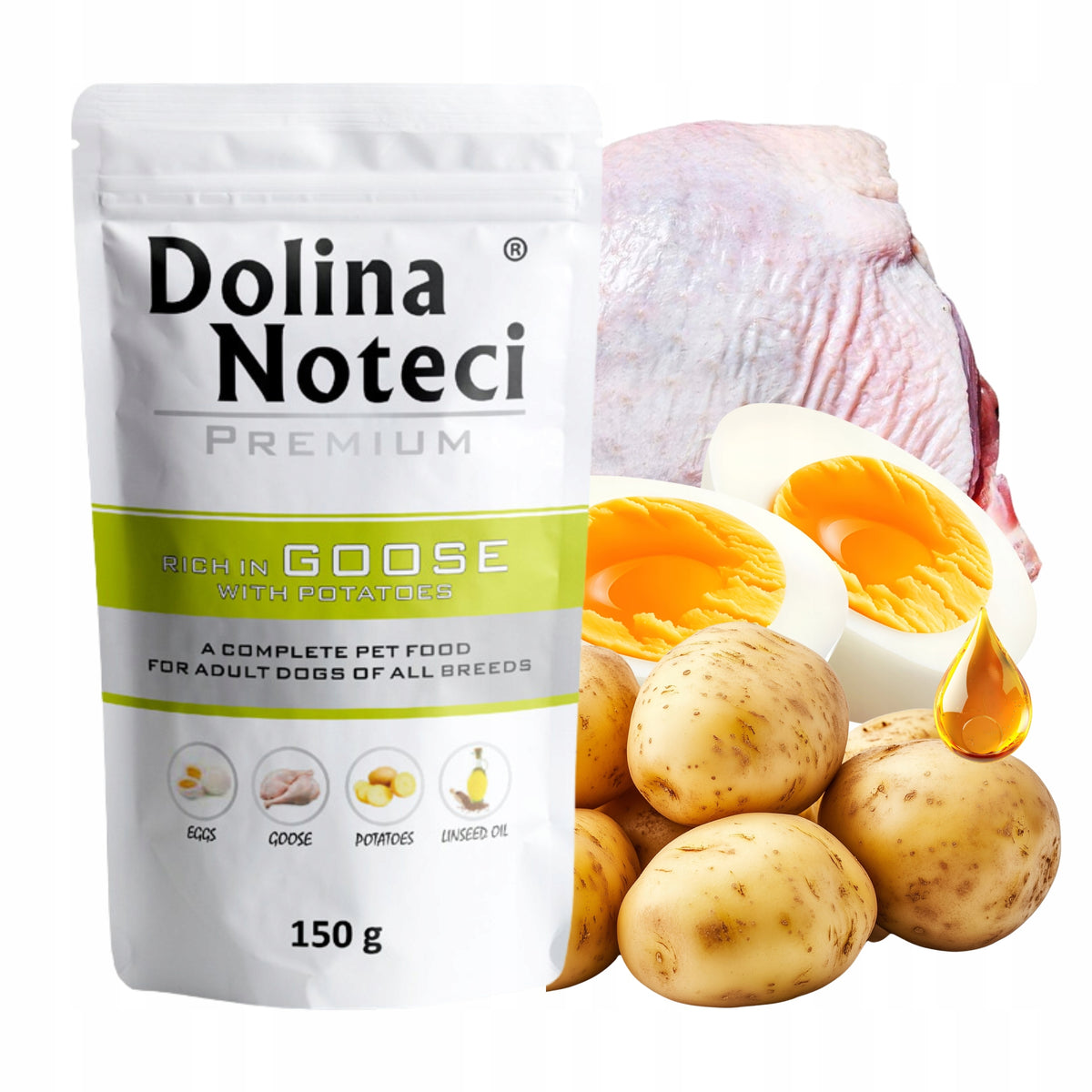 Dolina Noteci mokra karma dla psa w saszetkach 30 x 150 g – mix smaków, bezglutenowa
