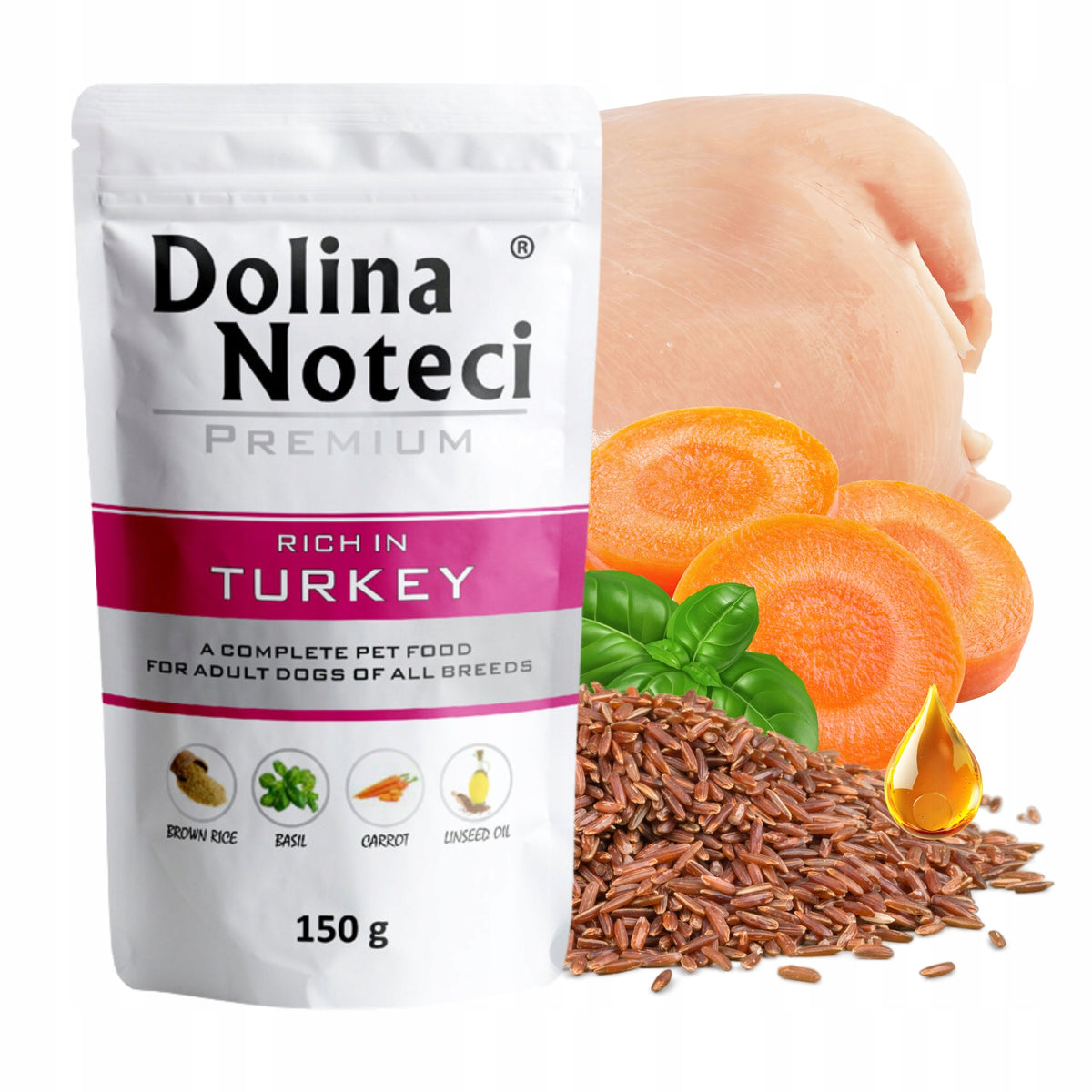 Dolina Noteci mokra karma dla psa w saszetkach 30 x 150 g – mix smaków, bezglutenowa