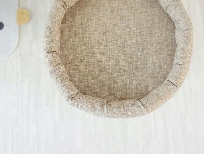BestHurt Drapak dla kota 45 cm z legowiskiem i sizalem – 2 poziomy, dla kociąt, beżowy