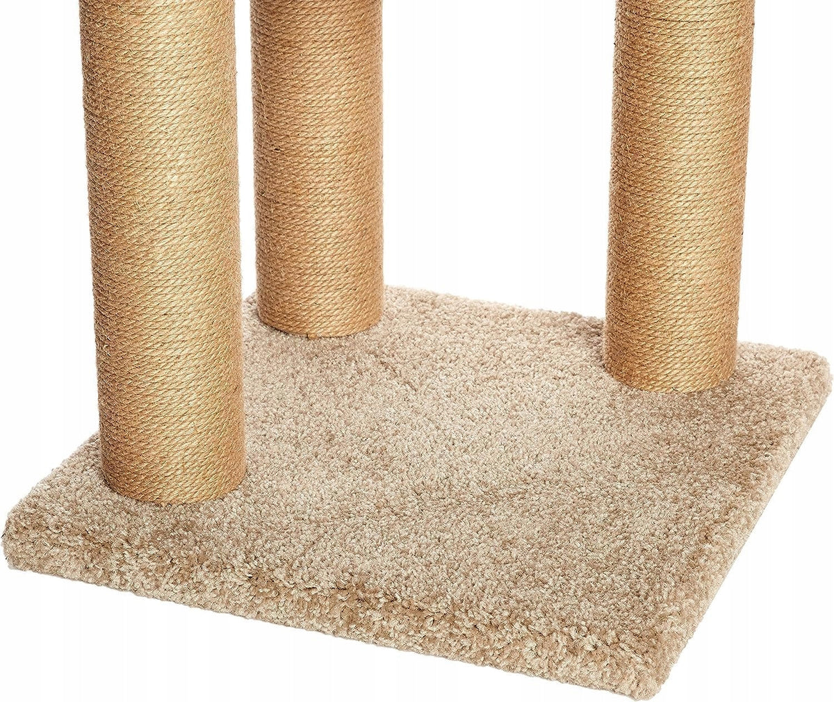 Amazon Basics drapak dla kota 80 cm z dwiema platformami i słupkami z sizalu – beżowy
