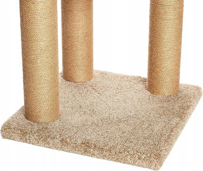 Amazon Basics drapak dla kota 80 cm z dwiema platformami i słupkami z sizalu – beżowy