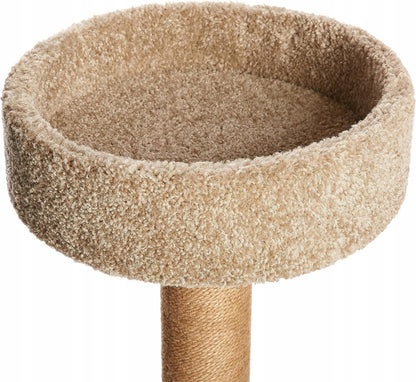 Amazon Basics drapak dla kota 80 cm z dwiema platformami i słupkami z sizalu – beżowy