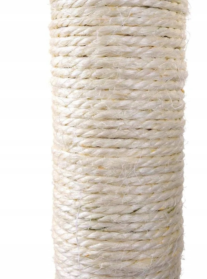 Drapak dla kota wysoki 170 cm z 2 domkami, 3 platformami i drabinkami – szary