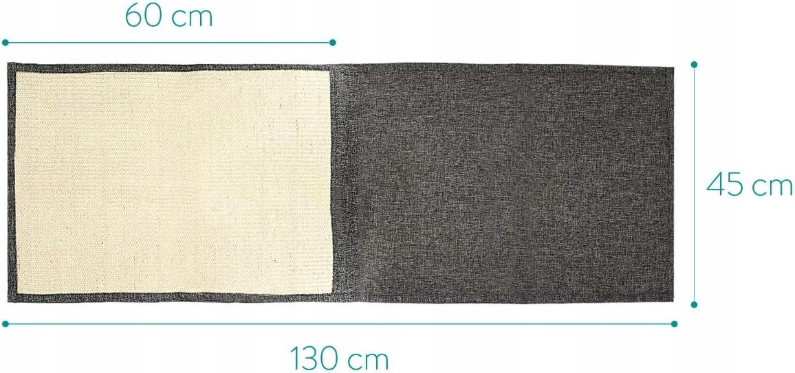 Navaris mata do drapania dla kota 60 x 45 cm z sizalu, ochrona sofy, 2 szt. – ciemnoszara