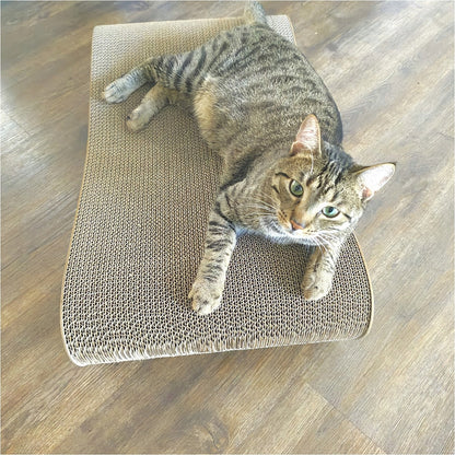 Mruu&Pruu Drapak tekturowy dla kota Mimi 70x23x40 cm – legowisko, dwustronny, zielony
