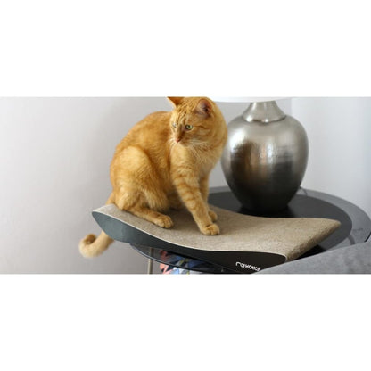 myKotty Drapak niski dla kota TOBI z tektury falistej 59 x 25 cm, do 10 kg – czarny