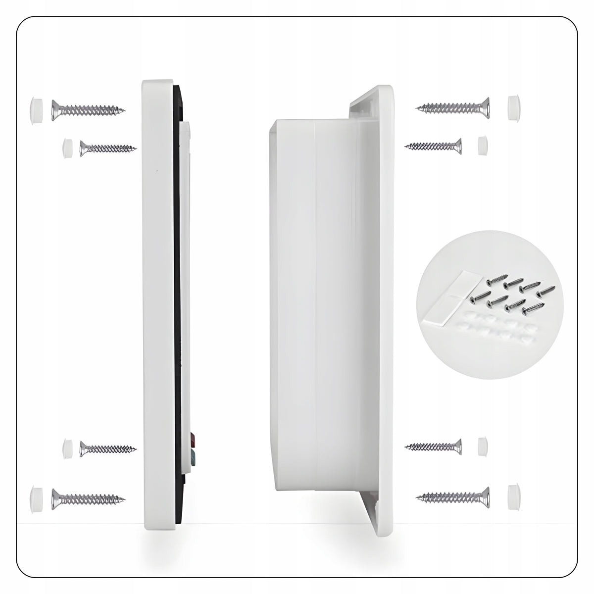 Drzwiczki wahadłowe dla psa i kota 25 x 28 cm z zamkiem 4 way i magnesem – białe