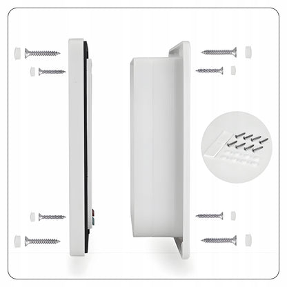 Drzwiczki wahadłowe dla psa i kota 25 x 28 cm z zamkiem 4 way i magnesem – białe