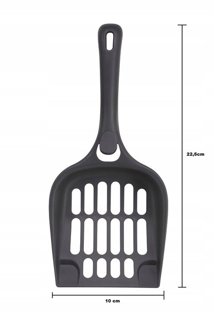 Anytech Duża kuweta dla kota otwarta 49 x 36 x 18 cm z ramą i łopatką – niebieska