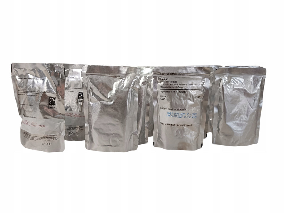 Mokra karma dla psa w saszetkach 50 szt. x 100 g – mix marek i smaków, pakiet 5 kg
