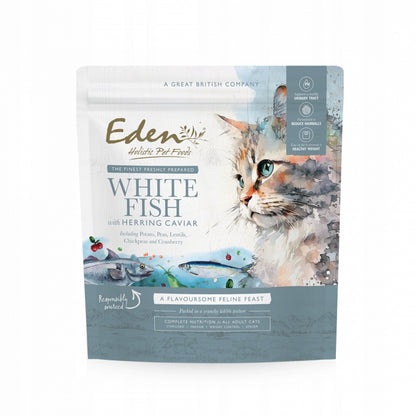 Eden sucha karma dla kota 1,5 kg białe ryby i kawior – bezzbożowa, z prebiotykiem