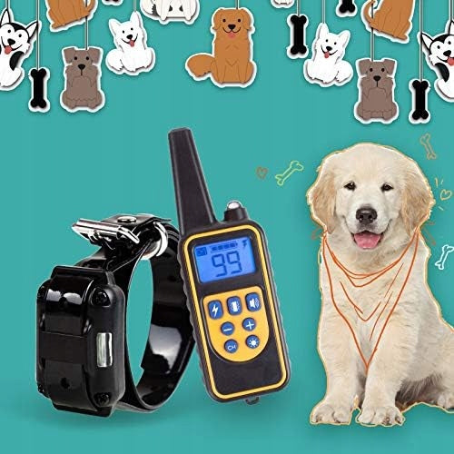 Obroża treningowa elektryczna dla psa z pilotem, zasięg 800 m, wodoodporna IP67 – czarna