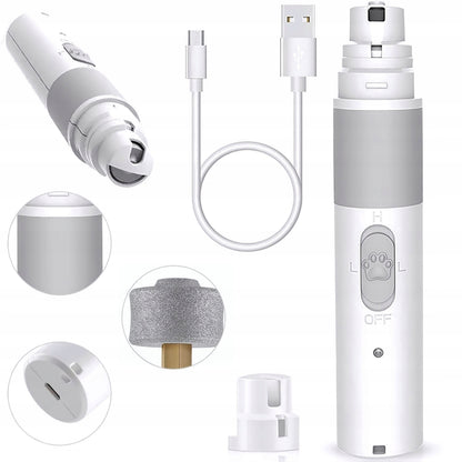 Novaza Tech Szlifierka do pazurów dla psa i kota bezprzewodowa, 2 prędkości, LED, USB