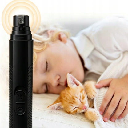 Elektryczny pilnik do pazurów dla psa, akumulator 1200 mAh, USB, dwie prędkości – czarny