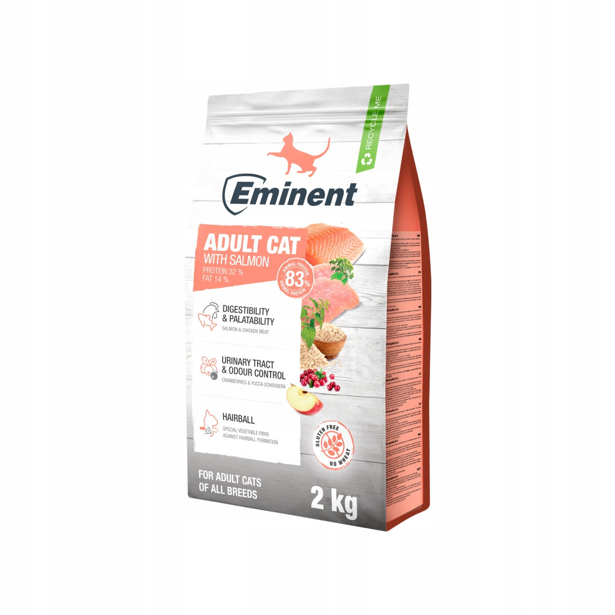 Eminent Cat Adult Salmon sucha karma dla kota dorosłego 2 kg, bezglutenowa – łosoś