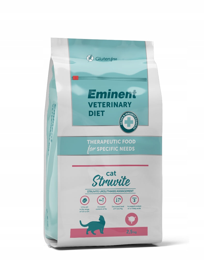 Eminent Vet Diet Cat Struvite karma weterynaryjna dla kota na struwity 2,5 kg – wieprzowina