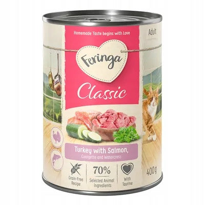 Feringa mokra karma dla kota bezzbożowa 6 x 400 g w puszkach – mix smaków