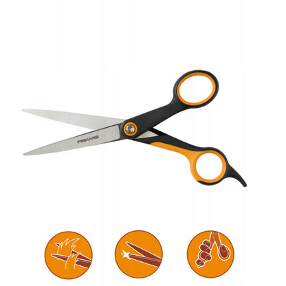Fiskars Nożyczki do strzyżenia psów i kotów 17 cm, ostrza ze stali nierdzewnej, SoftGrip