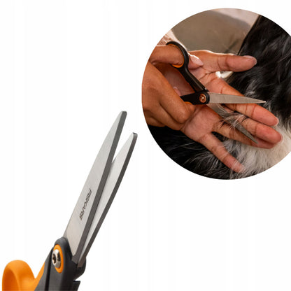 Fiskars Nożyczki do strzyżenia psów i kotów 17 cm, ostrza ze stali nierdzewnej, SoftGrip