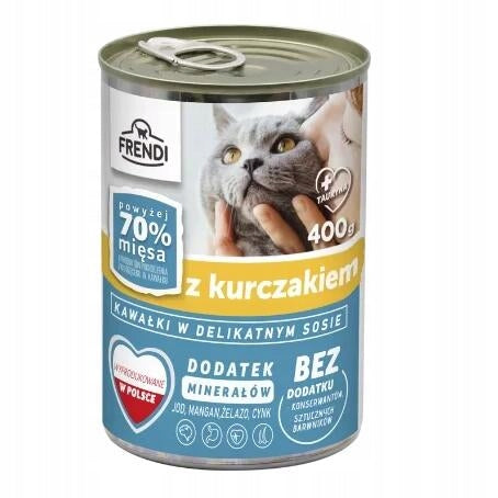 Frendi Mokra karma dla kota w sosie 36 x 400 g – puszki dla dorosłych kotów, mix smaków