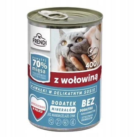 Frendi Mokra karma dla kota w sosie 36 x 400 g – puszki dla dorosłych kotów, mix smaków
