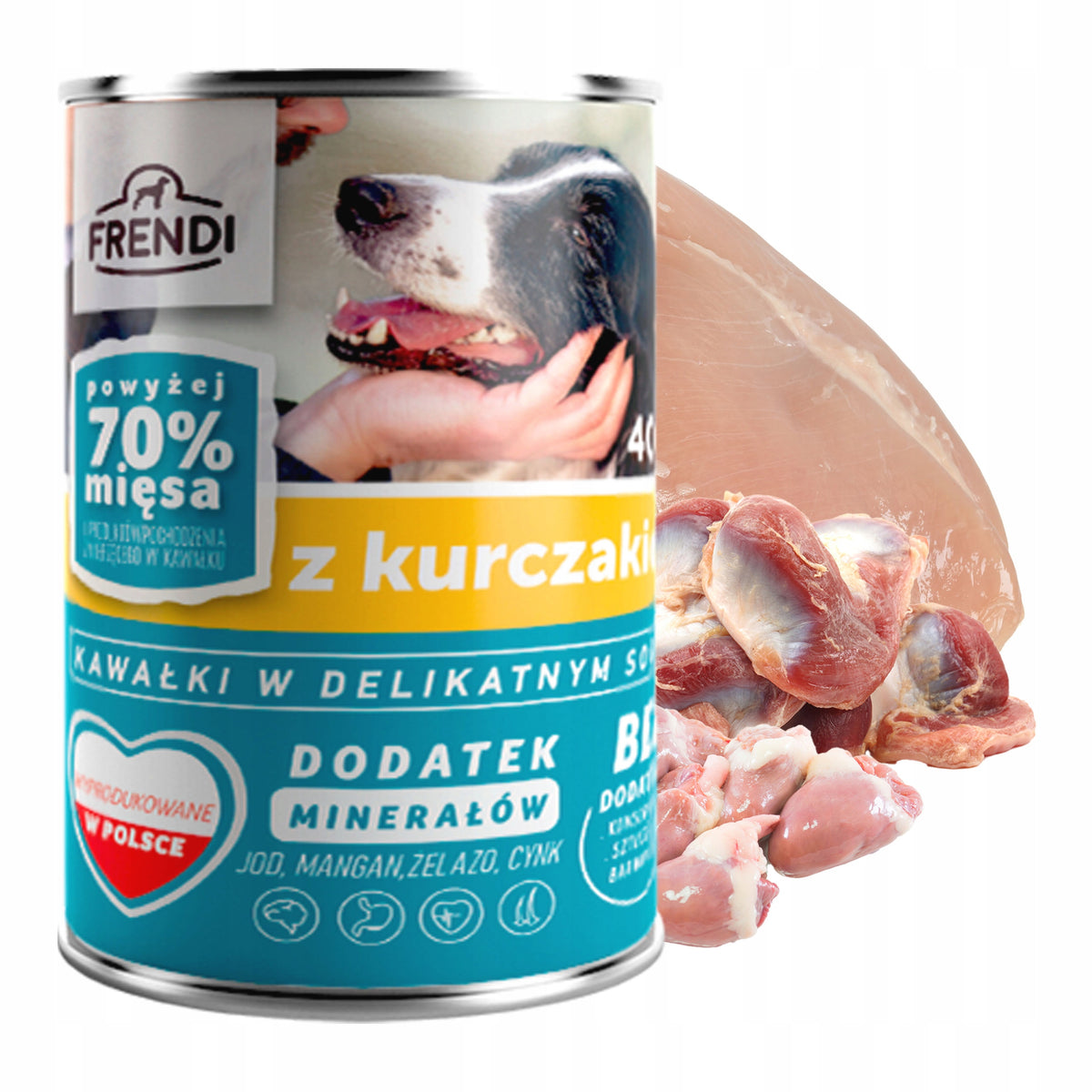 FRENDI Karma mokra dla psa w puszkach 24 x 400 g – kawałki w sosie, mix smaków