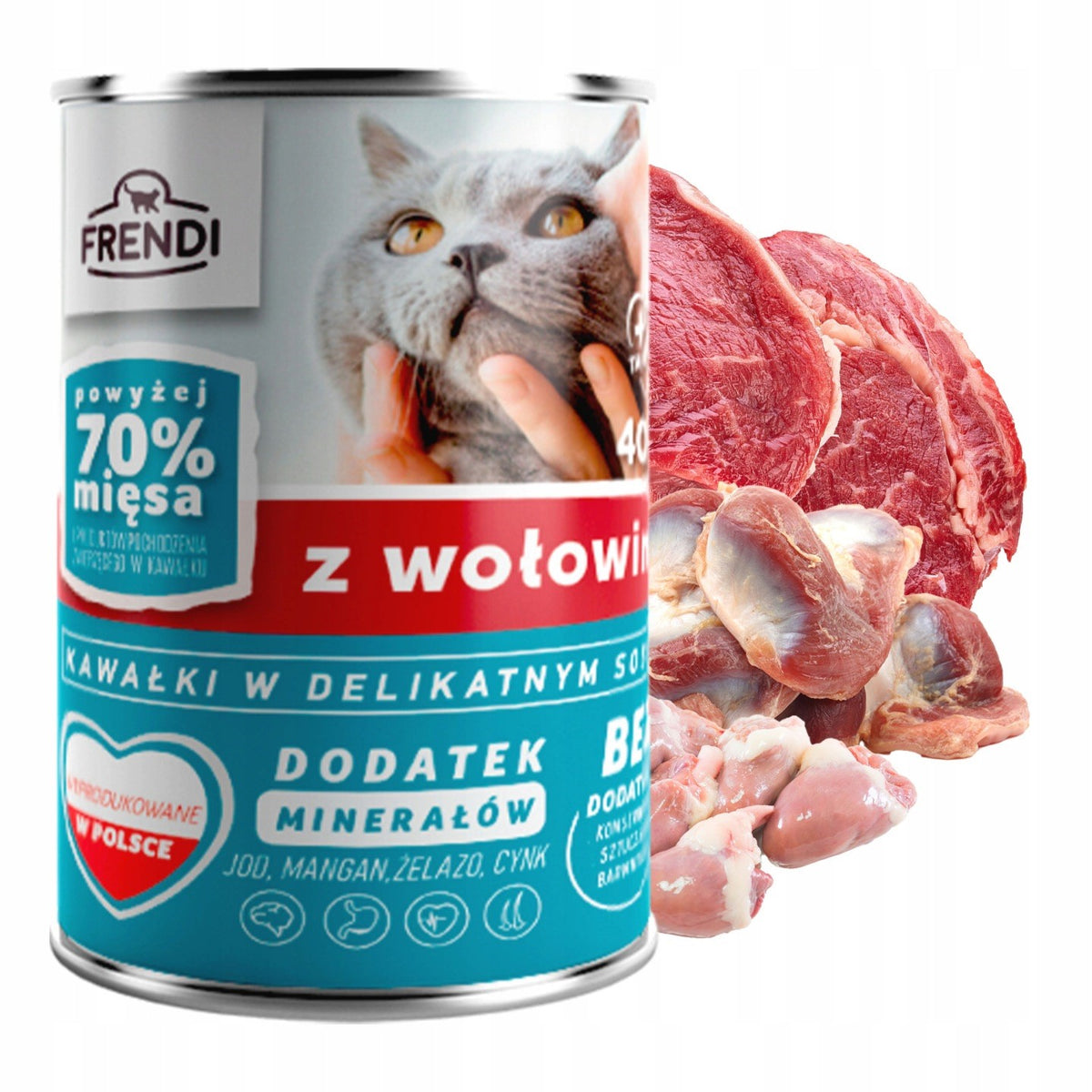 Frendi karma mokra dla kota 12 x 400 g – puszki w sosie dla dorosłych kotów, mix smaków