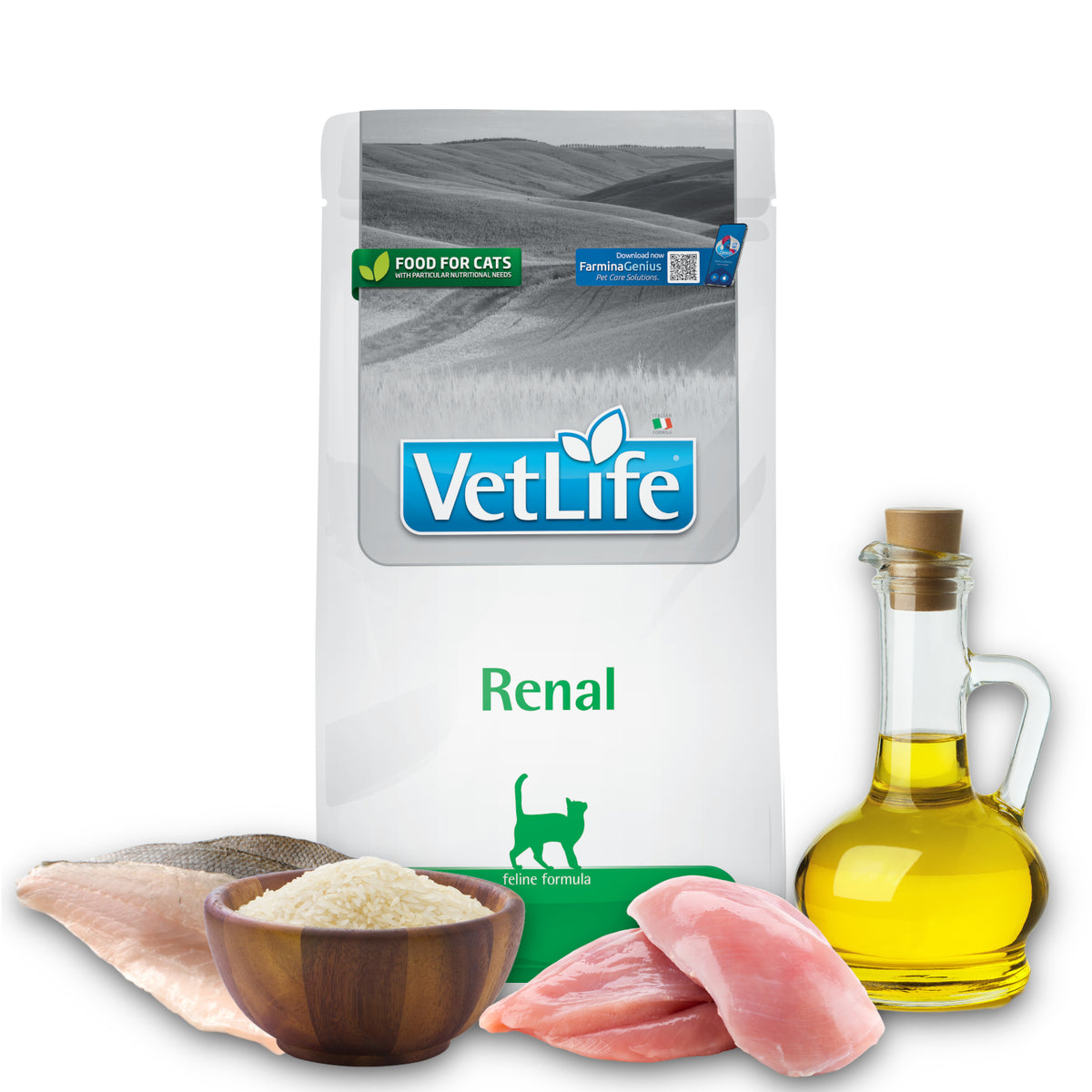 Farmina Vet Life Renal sucha karma dla kota na nerki 2 kg – dieta weterynaryjna, kurczak