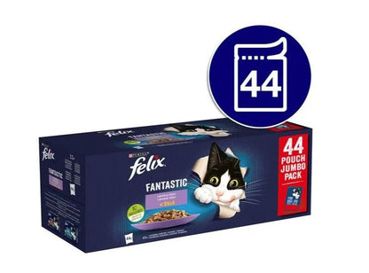 Felix Fantastic mokra karma dla kota w galaretce 44x85 g – mix smaków, saszetki
