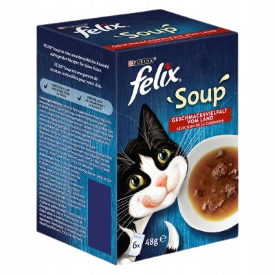 Felix zupa dla kota mix smaków 36 x 48 g – mokra karma bezzbożowa w saszetkach