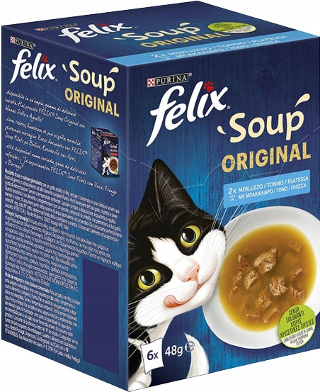 Felix zupa dla kota mix smaków 36 x 48 g – mokra karma bezzbożowa w saszetkach