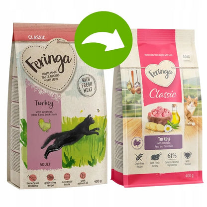 Feringa Adult Classic sucha karma dla kota bez zbóż z indykiem 2 kg – dla dorosłych kotów