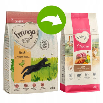 Feringa Adult Classic sucha karma dla kota z kaczką 2 kg – bezzbożowa, dla dorosłych